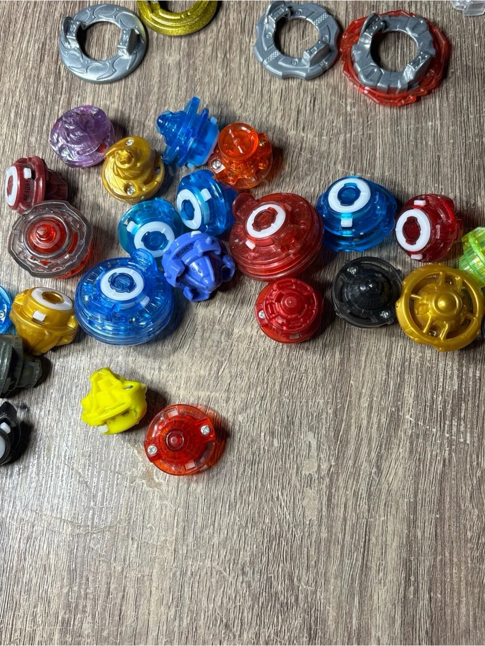 Beyblade Assorted Toys with Mixed Parts and Multicolor Lot Over 70 Pieces